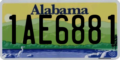 AL license plate 1AE6881