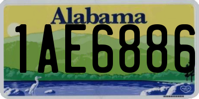 AL license plate 1AE6886