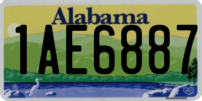AL license plate 1AE6887