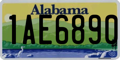 AL license plate 1AE6890
