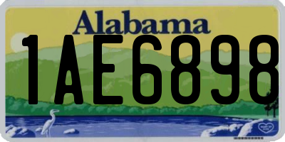 AL license plate 1AE6898