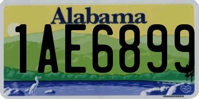 AL license plate 1AE6899