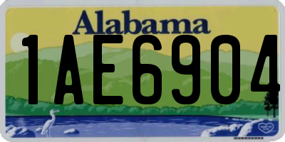 AL license plate 1AE6904