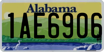 AL license plate 1AE6906