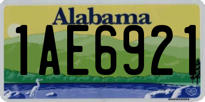 AL license plate 1AE6921