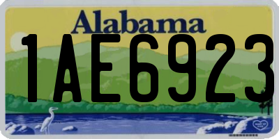 AL license plate 1AE6923