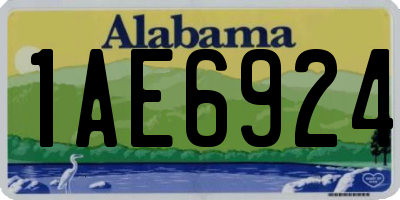 AL license plate 1AE6924