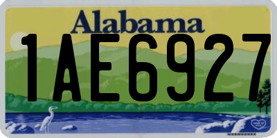 AL license plate 1AE6927