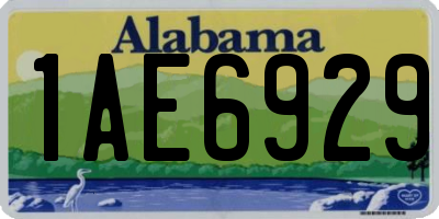 AL license plate 1AE6929