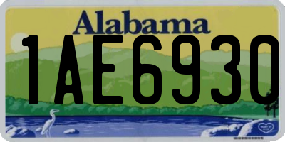 AL license plate 1AE6930