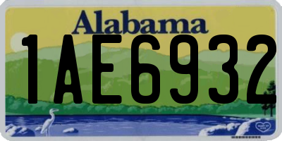 AL license plate 1AE6932