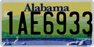 AL license plate 1AE6933