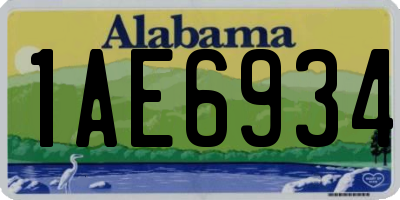AL license plate 1AE6934
