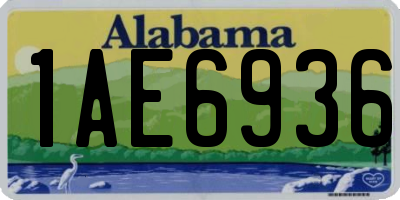 AL license plate 1AE6936