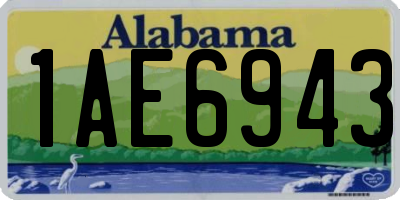 AL license plate 1AE6943