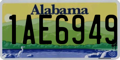 AL license plate 1AE6949