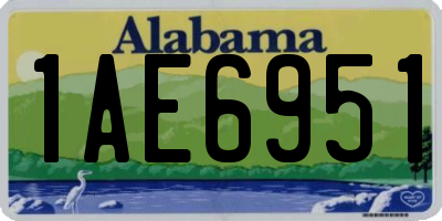 AL license plate 1AE6951
