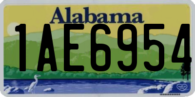 AL license plate 1AE6954