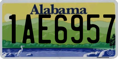 AL license plate 1AE6957