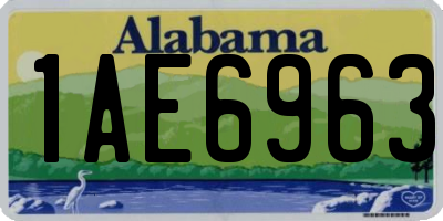 AL license plate 1AE6963