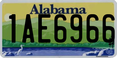 AL license plate 1AE6966