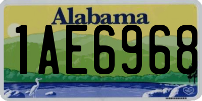 AL license plate 1AE6968