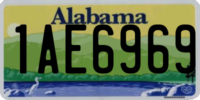 AL license plate 1AE6969