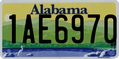 AL license plate 1AE6970