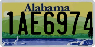 AL license plate 1AE6974