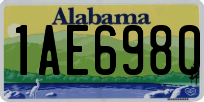 AL license plate 1AE6980