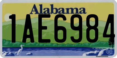 AL license plate 1AE6984