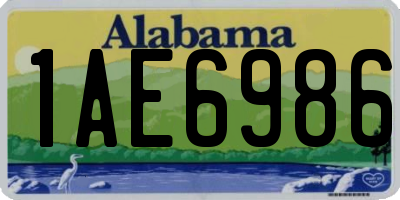 AL license plate 1AE6986