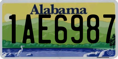 AL license plate 1AE6987