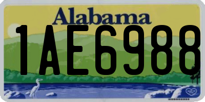 AL license plate 1AE6988