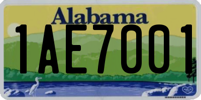 AL license plate 1AE7001