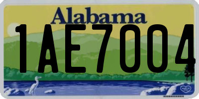 AL license plate 1AE7004