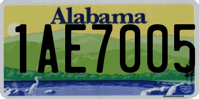 AL license plate 1AE7005