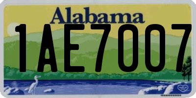 AL license plate 1AE7007