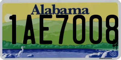 AL license plate 1AE7008