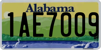 AL license plate 1AE7009