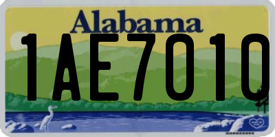 AL license plate 1AE7010