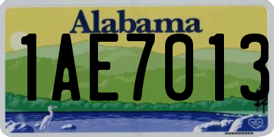 AL license plate 1AE7013
