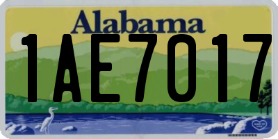 AL license plate 1AE7017