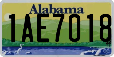 AL license plate 1AE7018