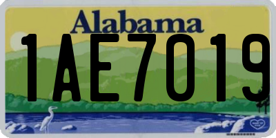AL license plate 1AE7019