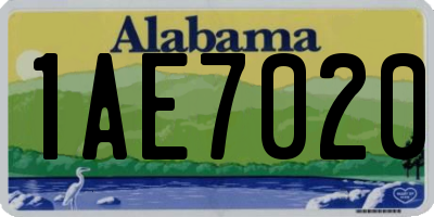 AL license plate 1AE7020