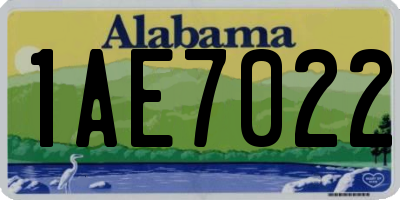 AL license plate 1AE7022