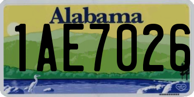 AL license plate 1AE7026