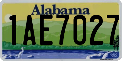 AL license plate 1AE7027