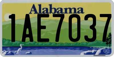 AL license plate 1AE7037
